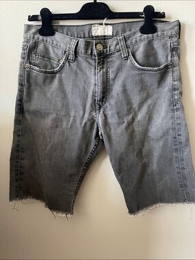 Current/Elliott Gray Cutoff Denim Shorts